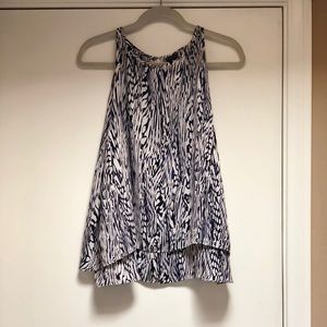 Halter faux split back blouse